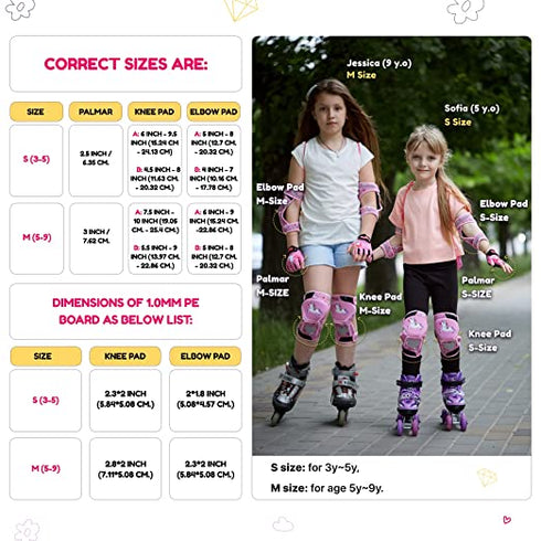 BAZPO Kids Knee Pads and Elbow Pads Set