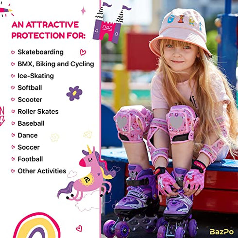 BAZPO Kids Knee Pads and Elbow Pads Set