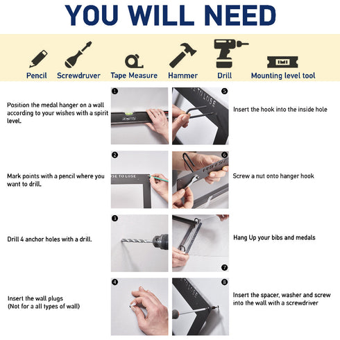 🏅BAZPO Medal Display Hanger / Holder for Runners, Gymnastics, Athlets