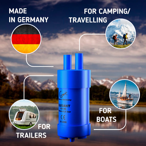 Comet Elegant 12V Submersible Water Pump for RV (2.5 GPM | 10L/Min)